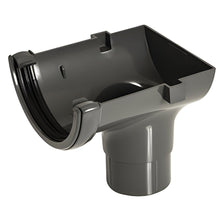 Floplast Half Round Gutter 112mm Stop End Outlet - JJ Building Materials