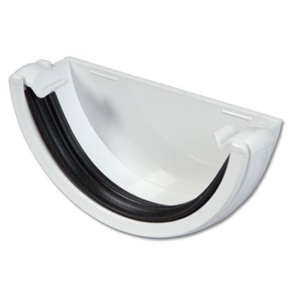 Floplast Half Round Gutter External Stop End - JJ Building Materials
