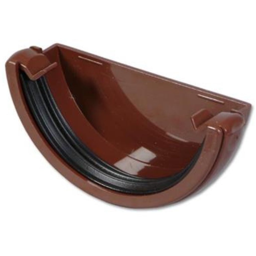 Floplast Half Round Gutter External Stop End - JJ Building Materials