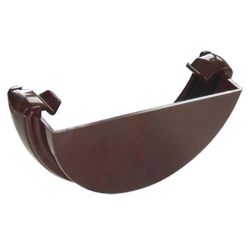 Floplast Half Round Gutter External Stop End - JJ Building Materials