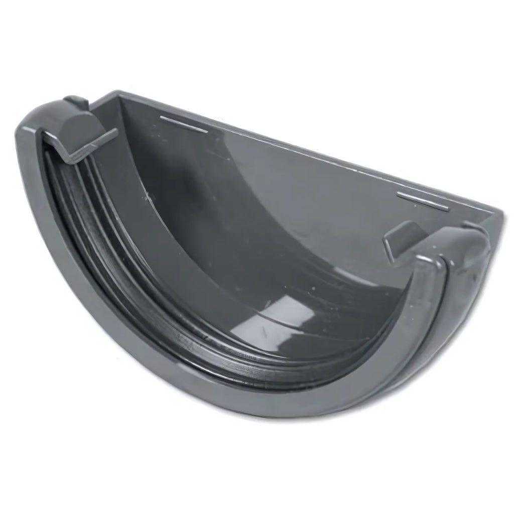 Floplast Half Round Gutter External Stop End - JJ Building Materials