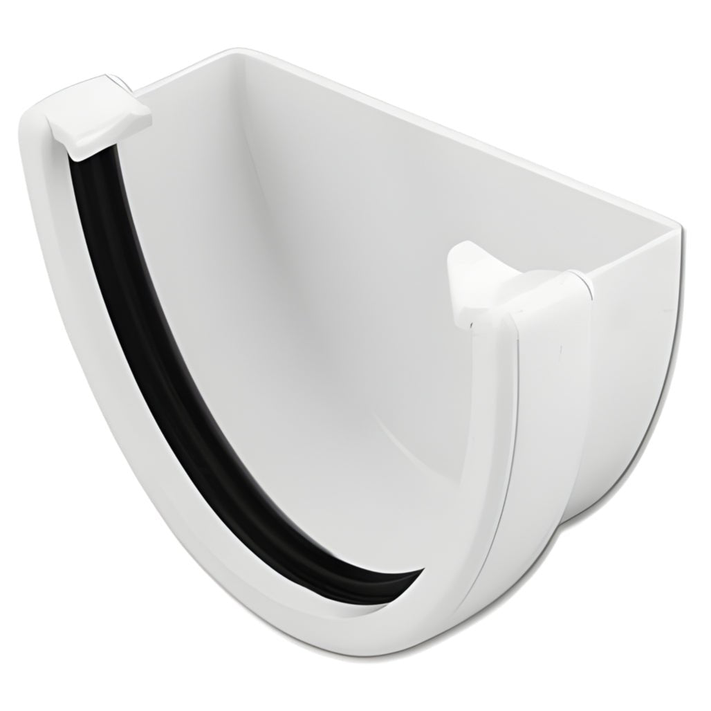 Floplast Hi - Cap Round External Stop End For Gutter - JJ Building Materials