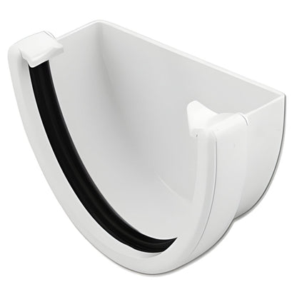 Floplast Hi - Cap Round External Stop End For Gutter - JJ Building Materials