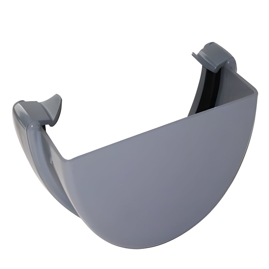 Floplast Hi - Cap Round External Stop End For Gutter - JJ Building Materials
