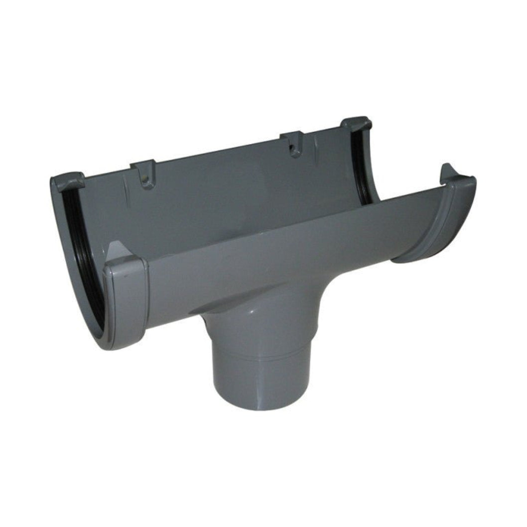 Floplast Hi-Cap Round Running Outlet Gutter - JJ Building Materials