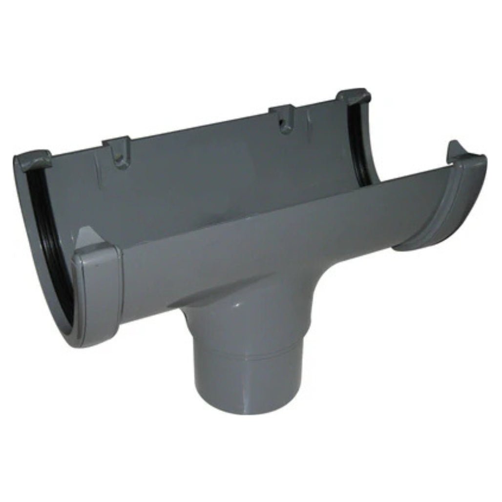 Floplast Hi - Cap Round Running Outlet Gutter - JJ Building Materials