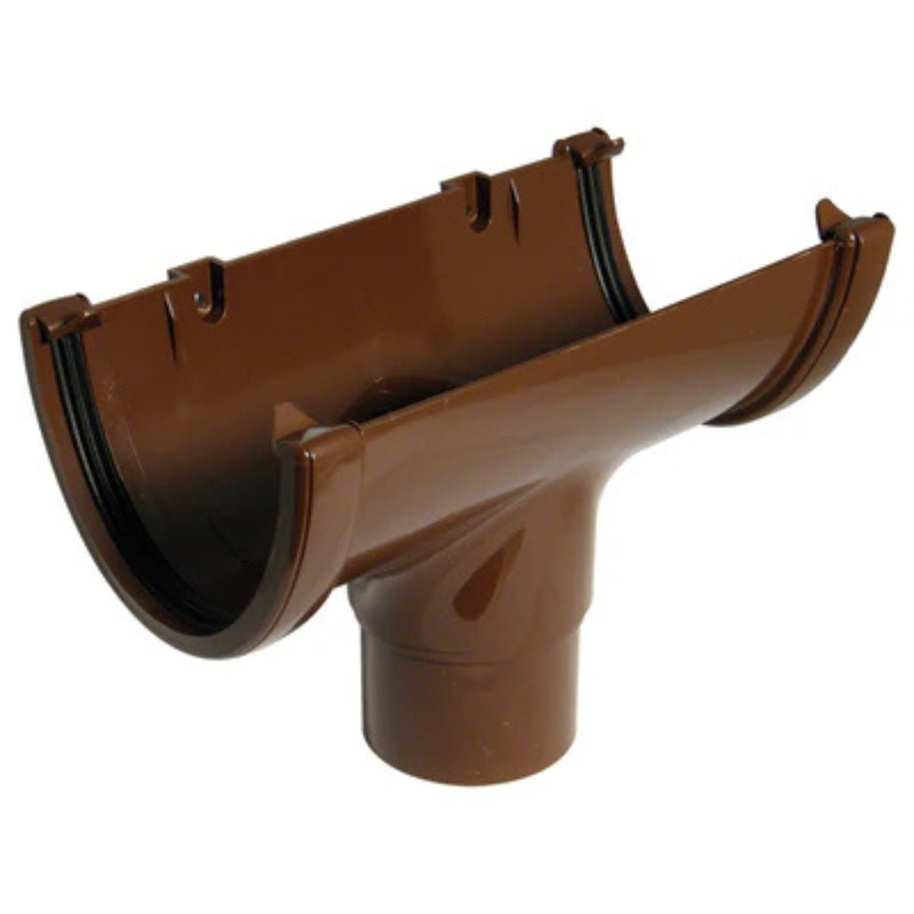 Floplast Hi - Cap Round Running Outlet Gutter - JJ Building Materials