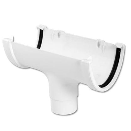 Floplast Hi - Cap Round Running Outlet Gutter - JJ Building Materials