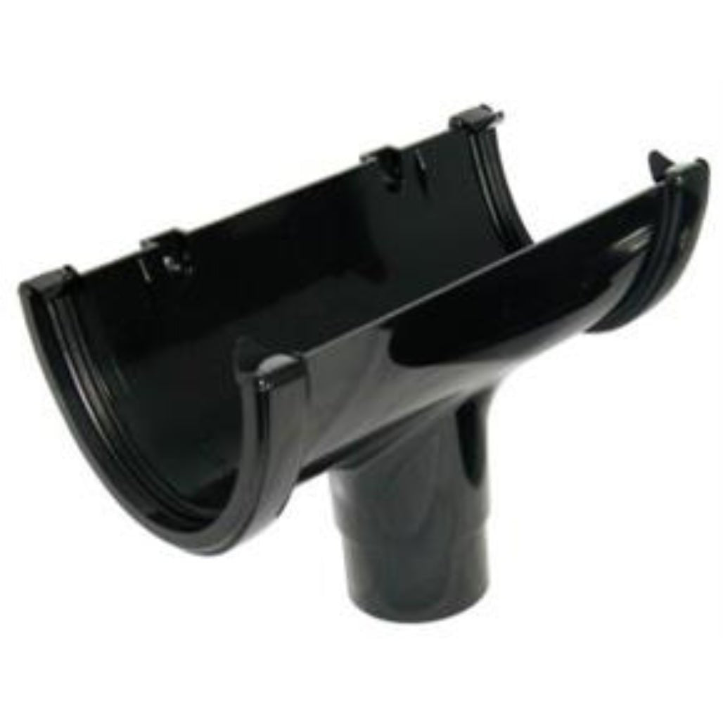 Floplast Hi - Cap Round Running Outlet Gutter - JJ Building Materials