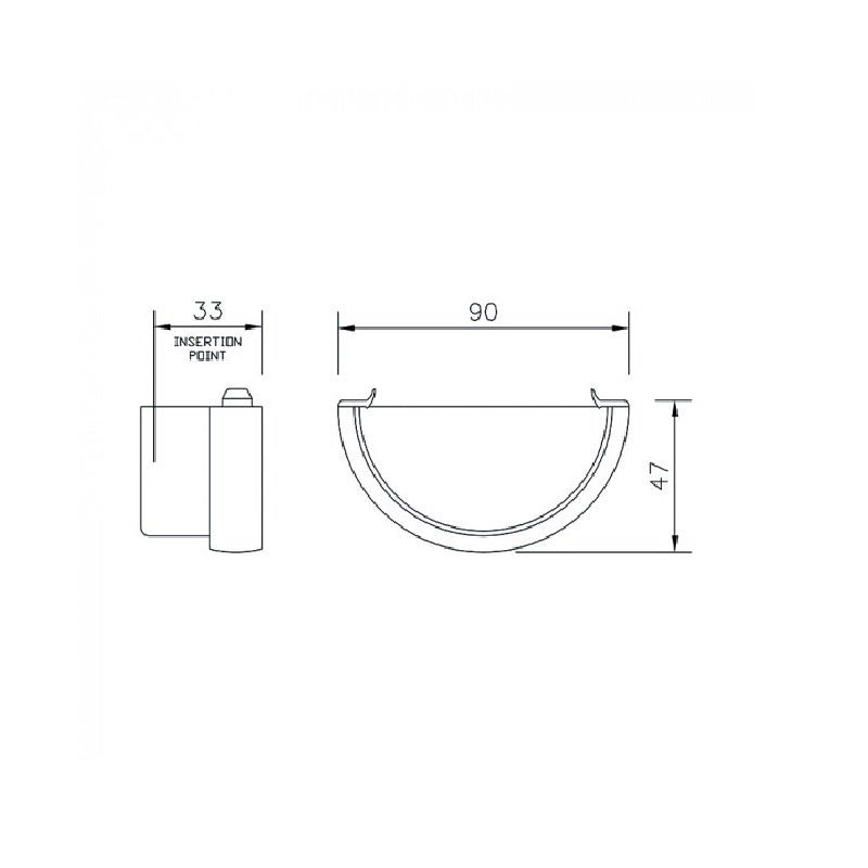 Floplast MiniFlo 76mm External Stop End - JJ Building Materials