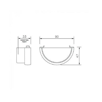 Floplast MiniFlo 76mm External Stop End - JJ Building Materials