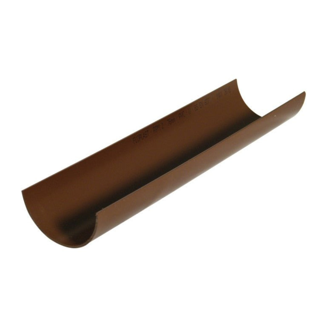 Floplast MiniFlo 76mm Round 2m Gutter Length - JJ Building Materials