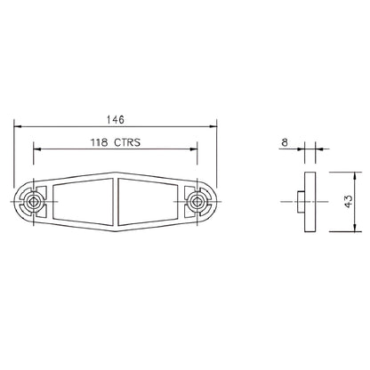 Floplast Pipe Clip 8mm Spacer