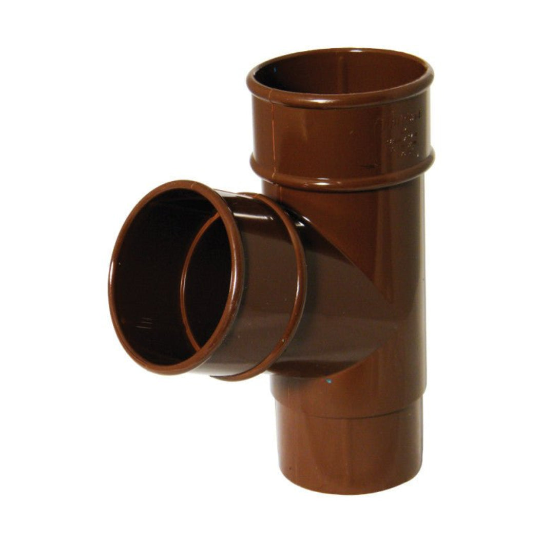 Floplast Round 112 Degree Branch 68mm Downpipe - JJ Building Materials