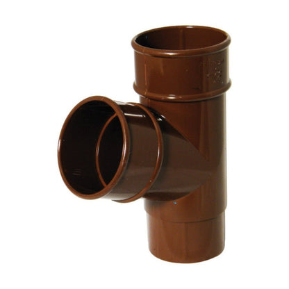 Floplast Round 112 Degree Branch 68mm Downpipe - JJ Building Materials