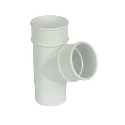 Floplast Round 112 Degree Branch 68mm Downpipe - JJ Building Materials