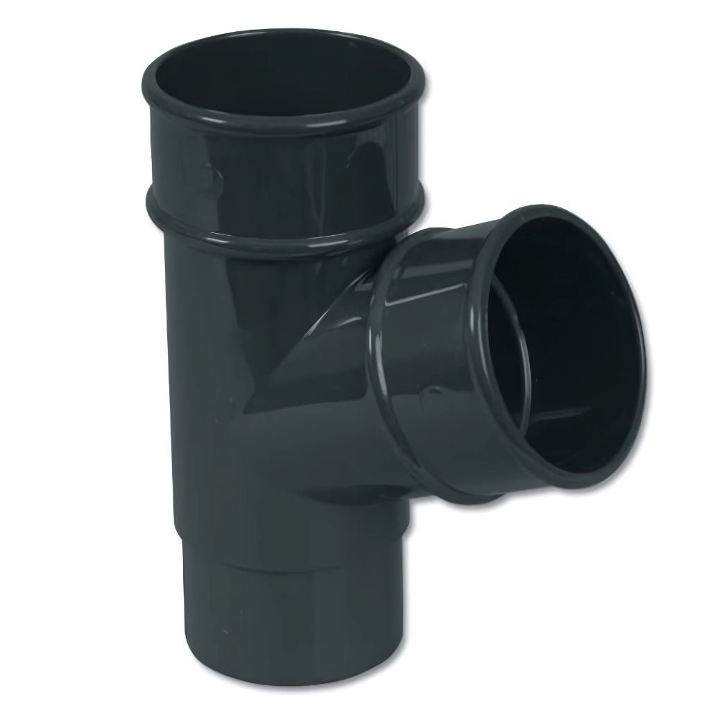 Floplast Round 112 Degree Branch 68mm Downpipe - JJ Building Materials