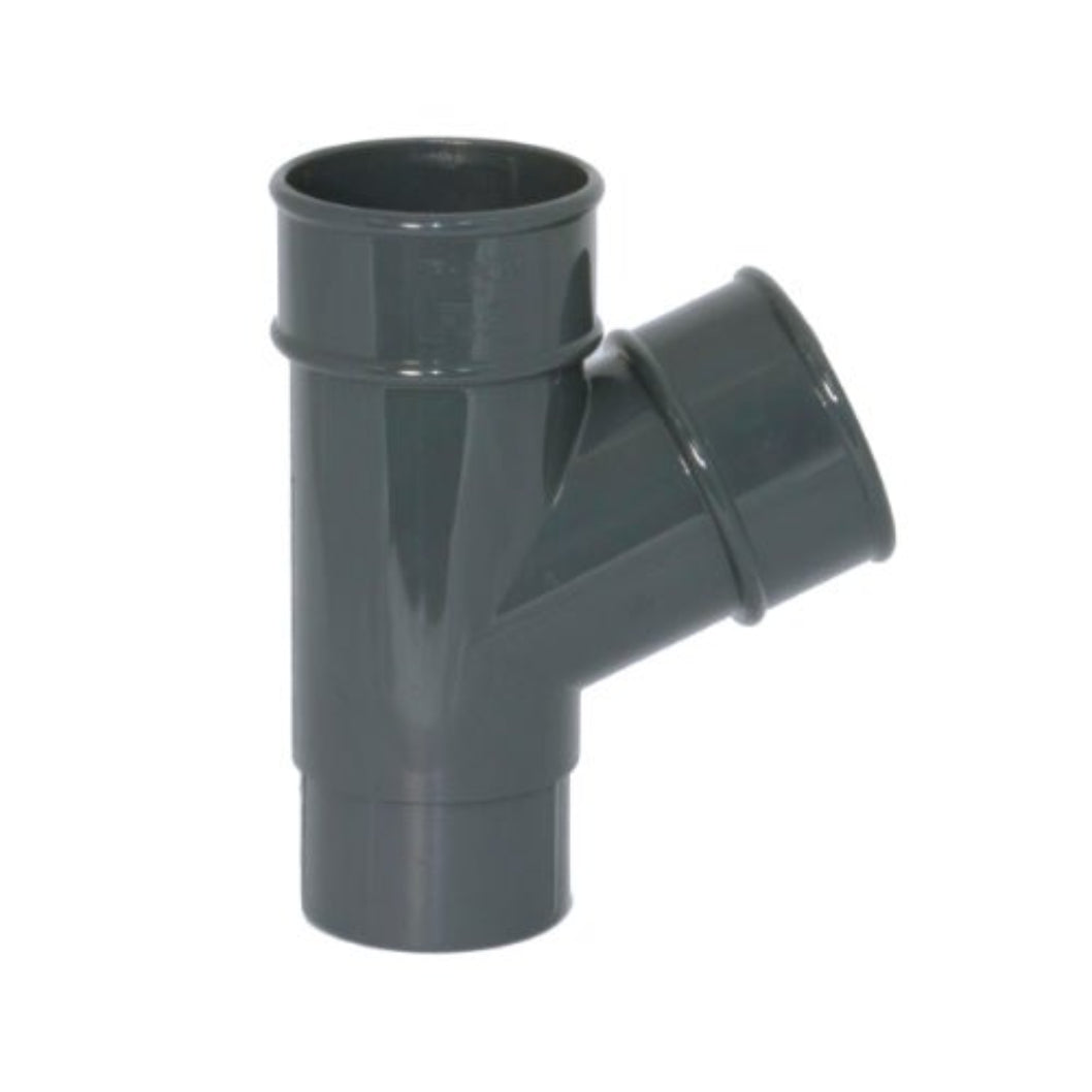 Floplast Round 112 Degree Branch 68mm Downpipe - JJ Building Materials