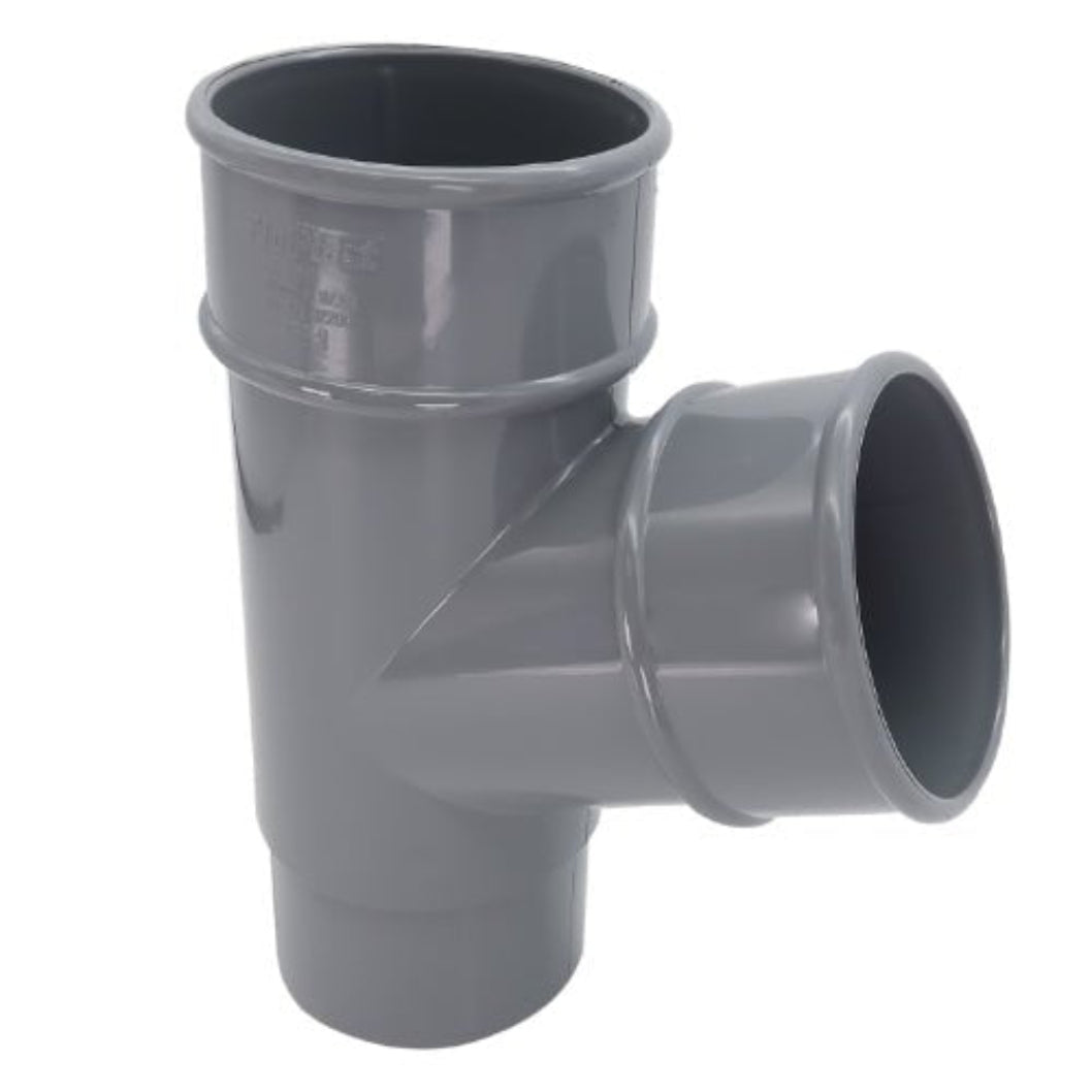 Floplast Round 112 Degree Branch 68mm Downpipe - JJ Building Materials