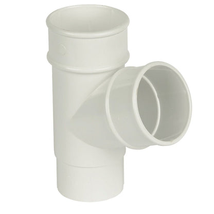 Floplast Round 112 Degree Branch 68mm Downpipe - JJ Building Materials