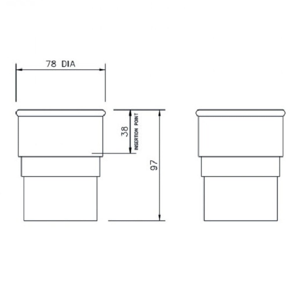 Floplast Round Downpipe Connector 68mm - JJ Building Materials