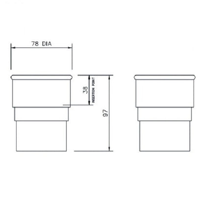 Floplast Round Downpipe Connector 68mm - JJ Building Materials