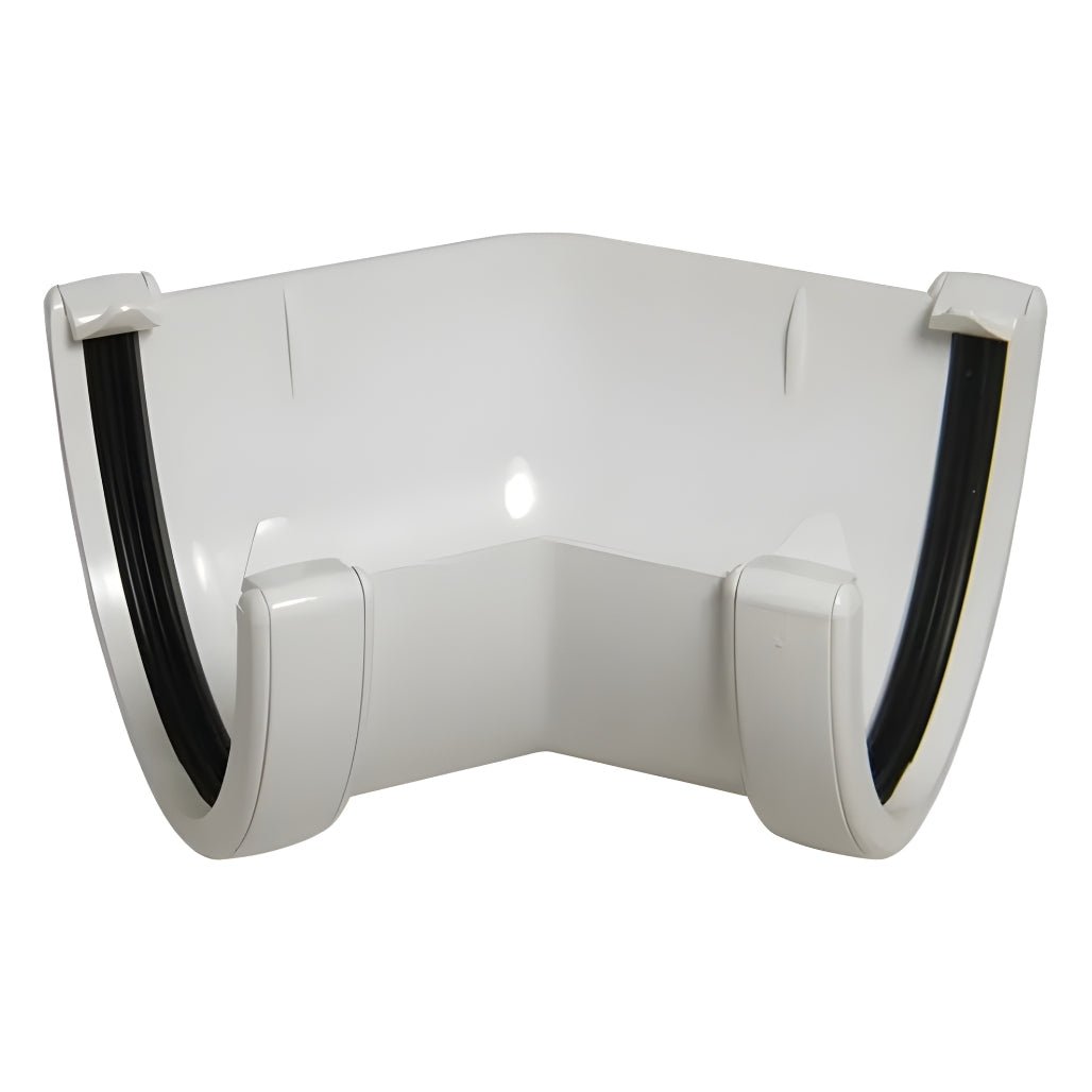 Floplast Round Hi - Cap Angle Gutter - JJ Building Materials