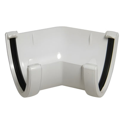 Floplast Round Hi - Cap Angle Gutter - JJ Building Materials