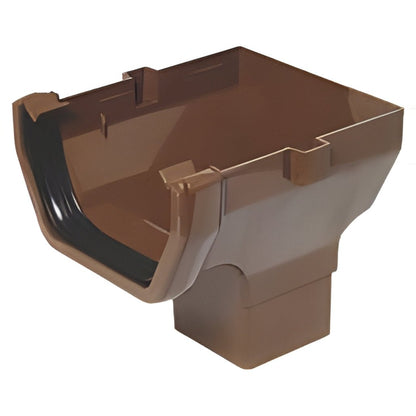 Floplast Square 114mm Stop End Outlet For Gutter - JJ Building Materials