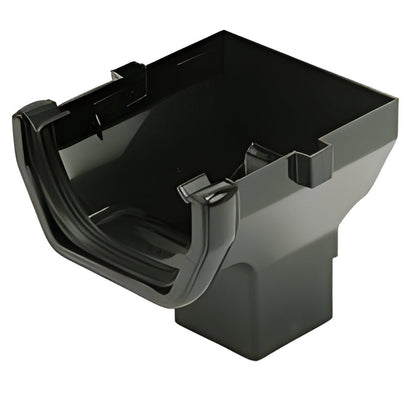 Floplast Square 114mm Stop End Outlet For Gutter - JJ Building Materials