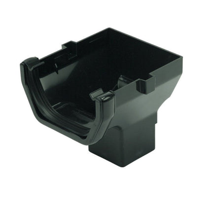 Floplast Square 114mm Stop End Outlet For Gutter - JJ Building Materials
