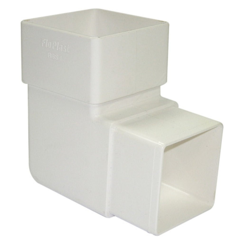Floplast Square 90 Degree Bend 65mm Downpipe - JJ Building Materials