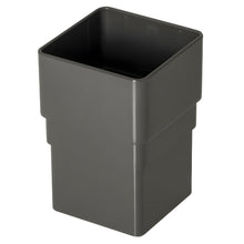 Floplast Square Downpipe 65mm Anthracite Grey Square Pipe Socket - JJ Building Materials