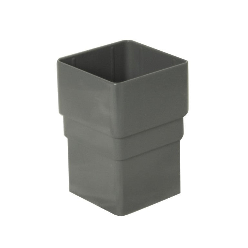Floplast Square Downpipe 65mm Anthracite Grey Square Pipe Socket - JJ Building Materials