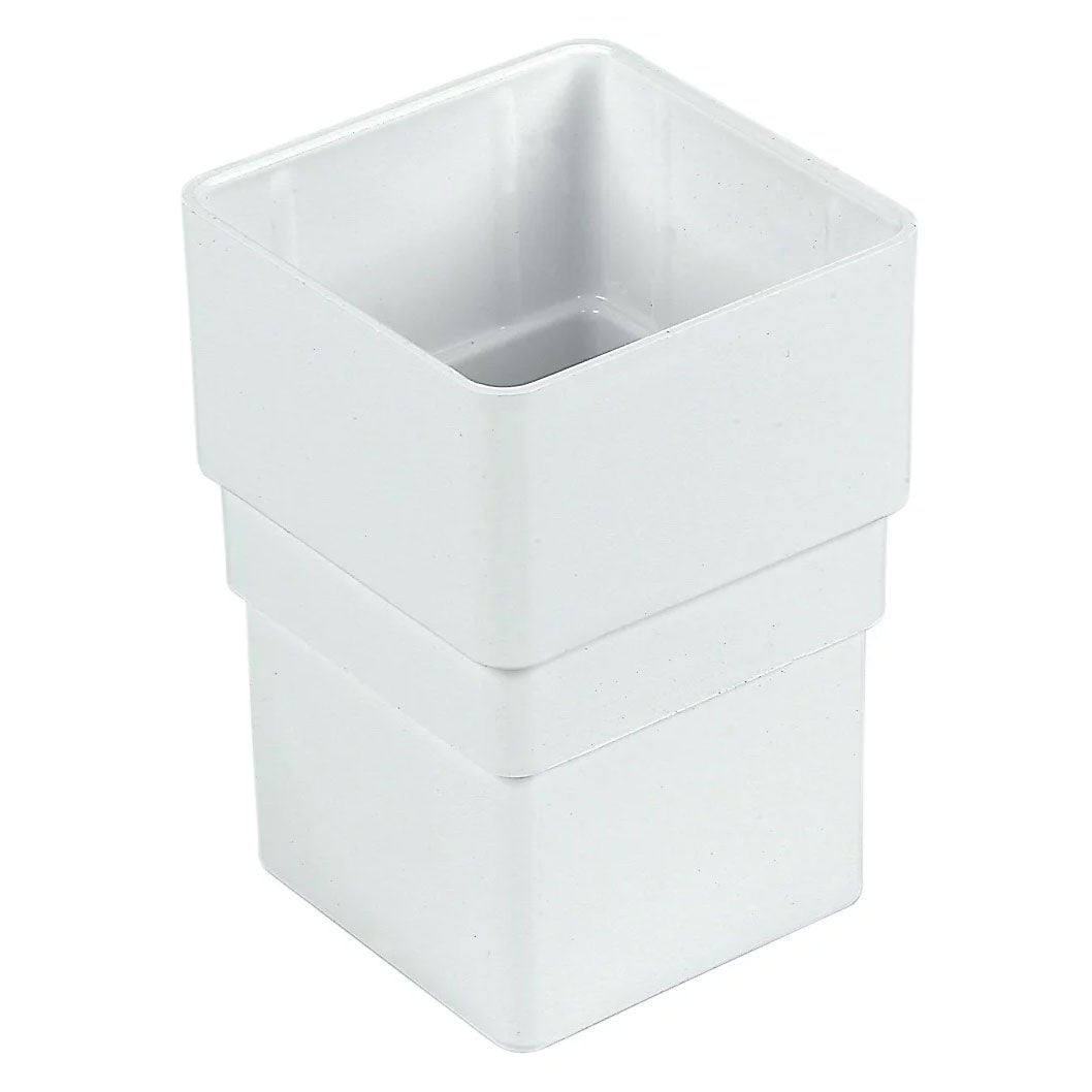 Floplast Square Downpipe 65mm Square Pipe Socket - JJ Building Materials