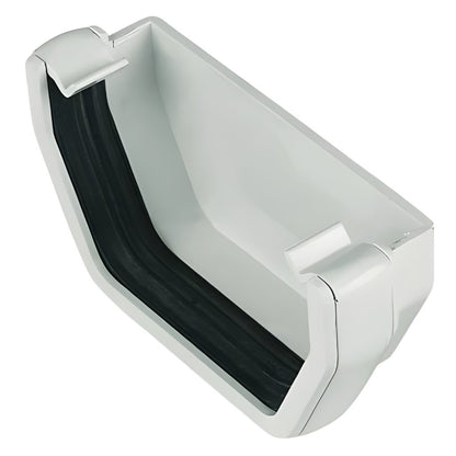 Floplast Square External Stop End For Gutter - JJ Building Materials