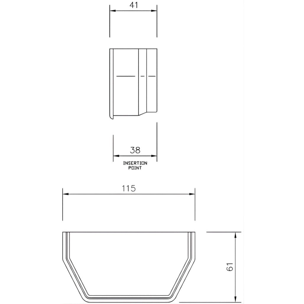 Floplast Square Internal Stop End For Gutter - JJ Building Materials