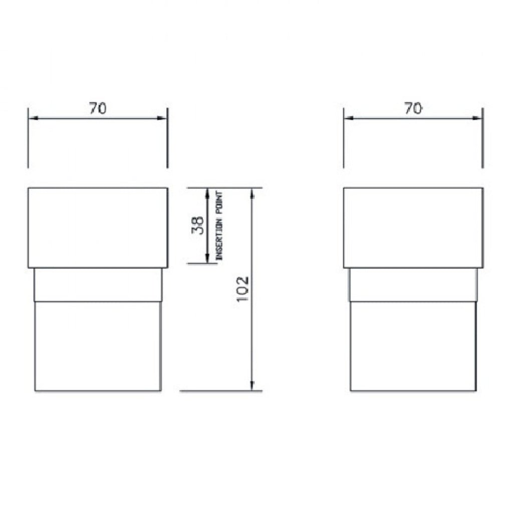 Floplast Square To Round Downpipe Connector - JJ Building Materials