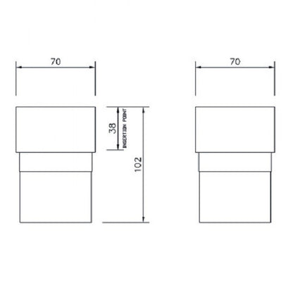 Floplast Square To Round Downpipe Connector