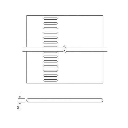 Floplast White 5m Soffit Board Vented Single Round Edge