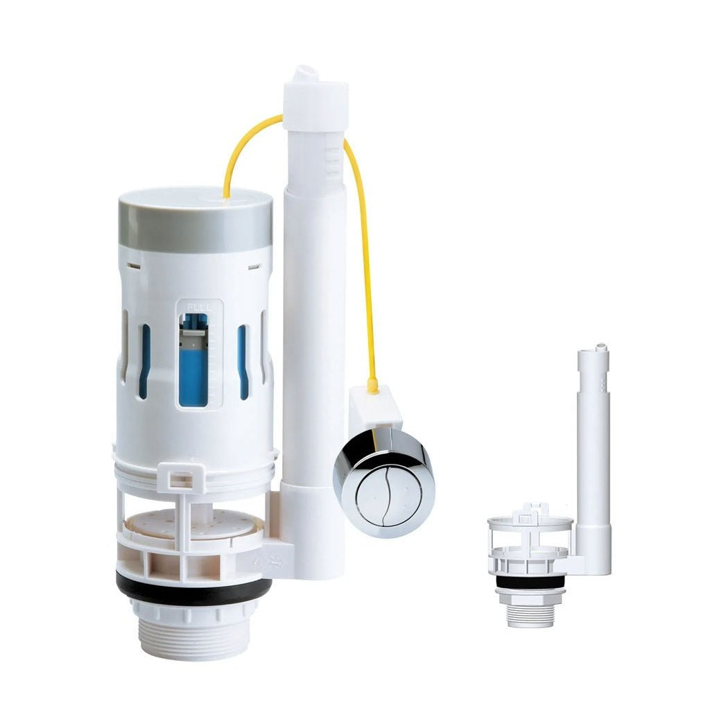 FlushDaddy Long Life Push Button Dual Flush Valve c/w 1.1/2" and 2" Outlet - JJ Building Materials