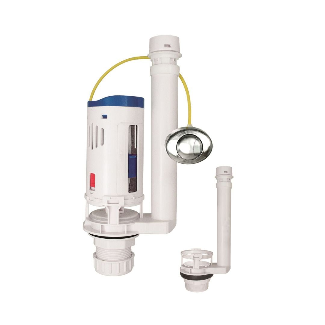 FlushDaddy Push Button Dual Flush Valve c/w 1.1/2" and 2" Outlet - JJ Building Materials