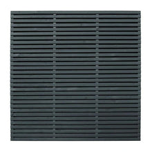 Forest 1.8m x 1.8m Contemporary Double Slatted Fence Panel - Anthracite Grey - JJ Building Materials