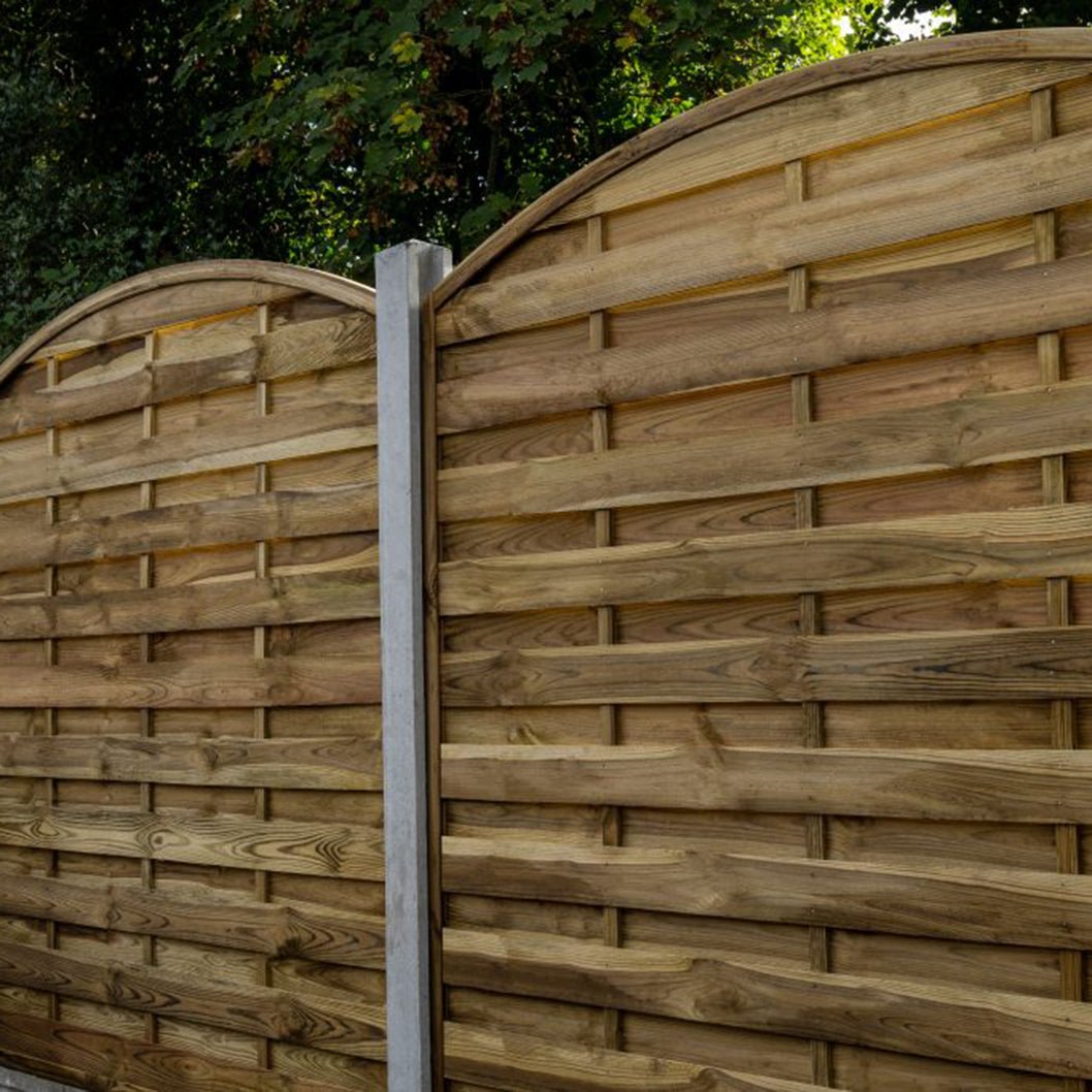 Forest 1.8m x 1.8m Pressure Treated Decorative Dome Top Fence Panel - JJ Building Materials