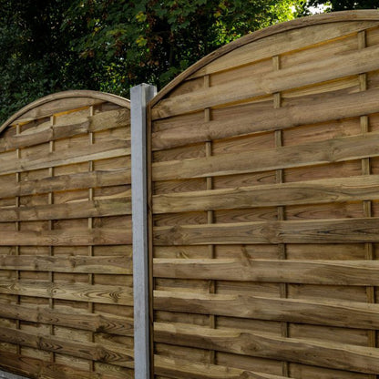 Forest 1.8m x 1.8m Pressure Treated Decorative Dome Top Fence Panel - JJ Building Materials
