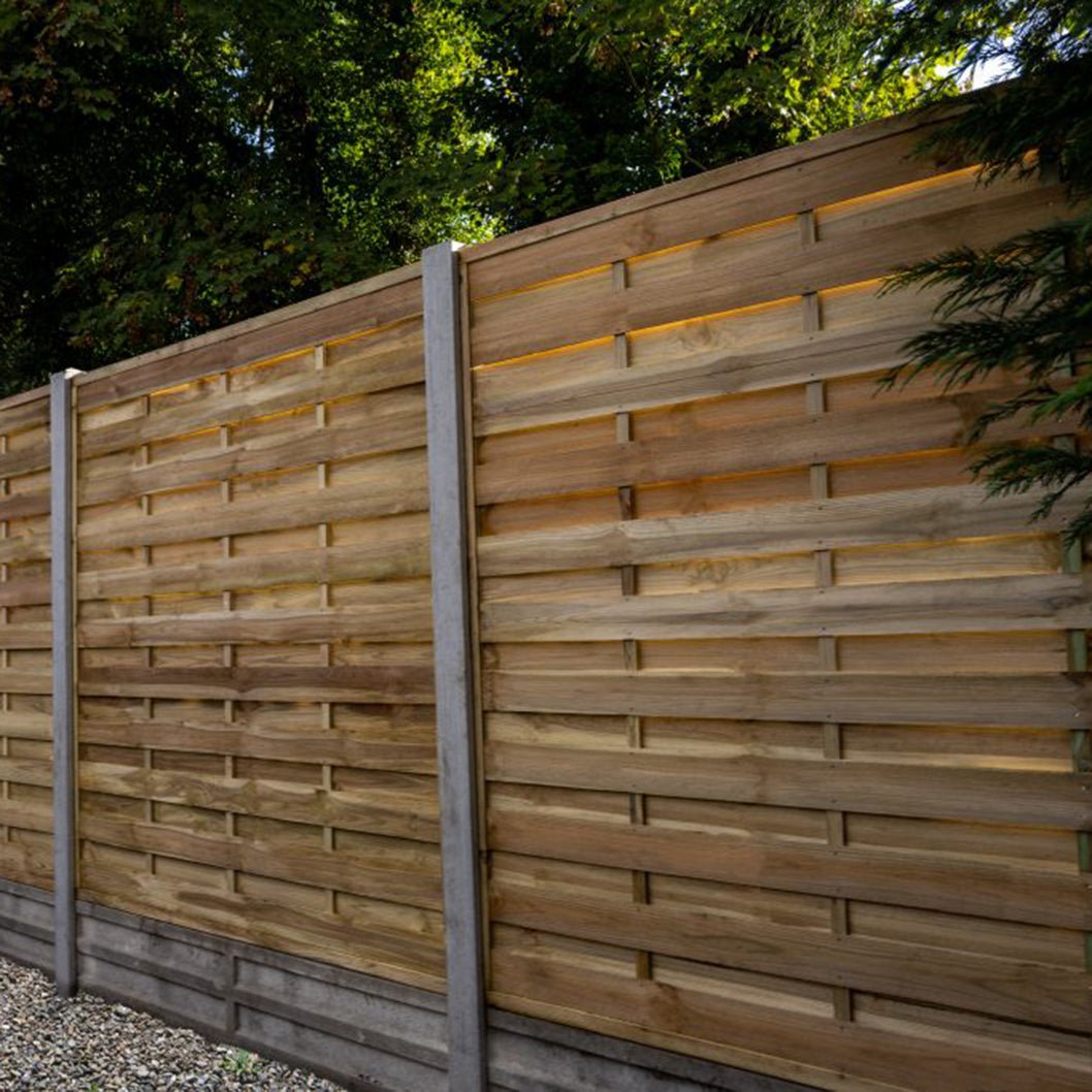 Forest 1.8m x 1.8m Pressure Treated Decorative Flat Top Fence Panel - JJ Building Materials