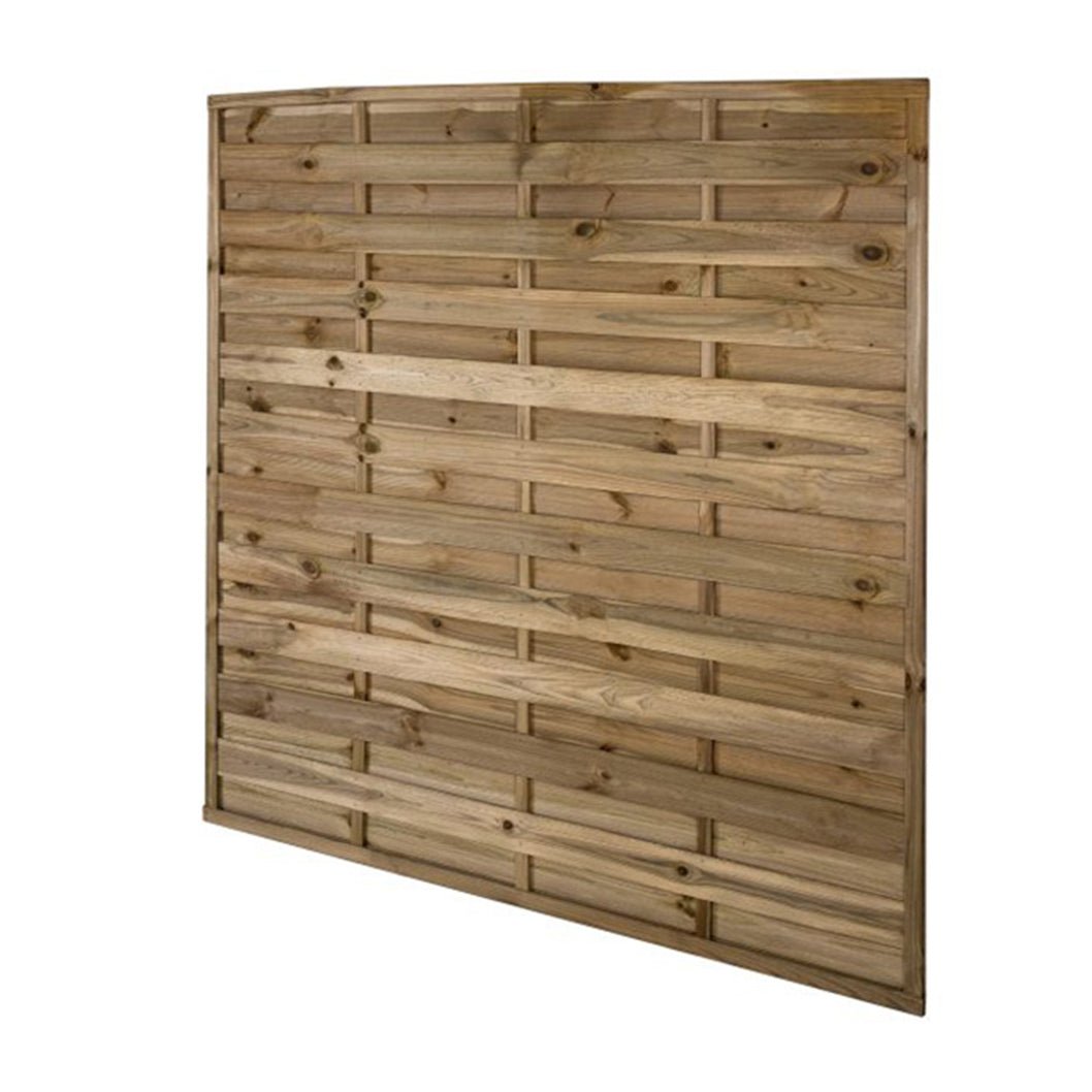 Forest 1.8m x 1.8m Pressure Treated Decorative Flat Top Fence Panel - JJ Building Materials