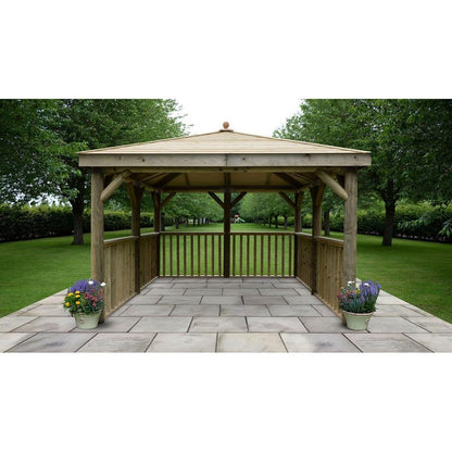Forest 3.5m Square Wooden Gazebo with Timber Roof - JJ Building Materials