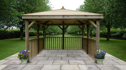 Forest 3.5m Square Wooden Gazebo with Timber Roof - JJ Building Materials