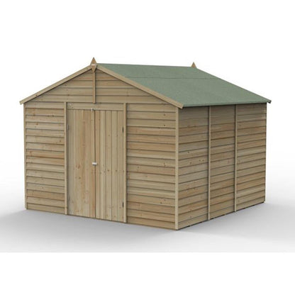 Forest 4LIFE Apex Shed 10x10 - Double Door - 4 Windows - JJ Building Materials